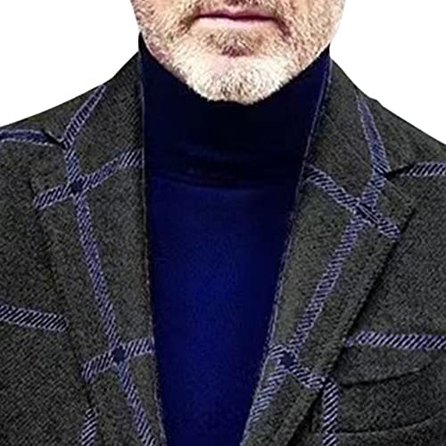 JEsilunmaMY Mens Plaid 2 Button Blazer Jacket Slim Fit Lapel Wool Suit Coat with Pocket Fall Winter Business Casual Overcoat2