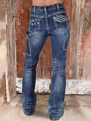 Flamingals Cargo Jeans for Women Drawstring Flap Pocket Low Waist2