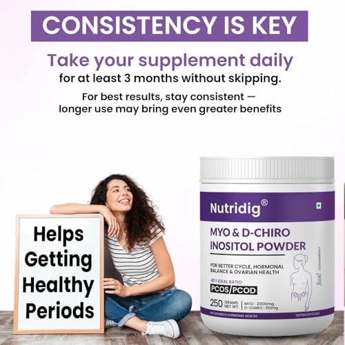 Image of Myo-Inositol & D-Chiro Inositol Powder 2050mg for Women - 40:1 Ideal Ratio | PCOS Care | Naturally Hormone Balance & Healthy Ovarian Support for Women - 250g