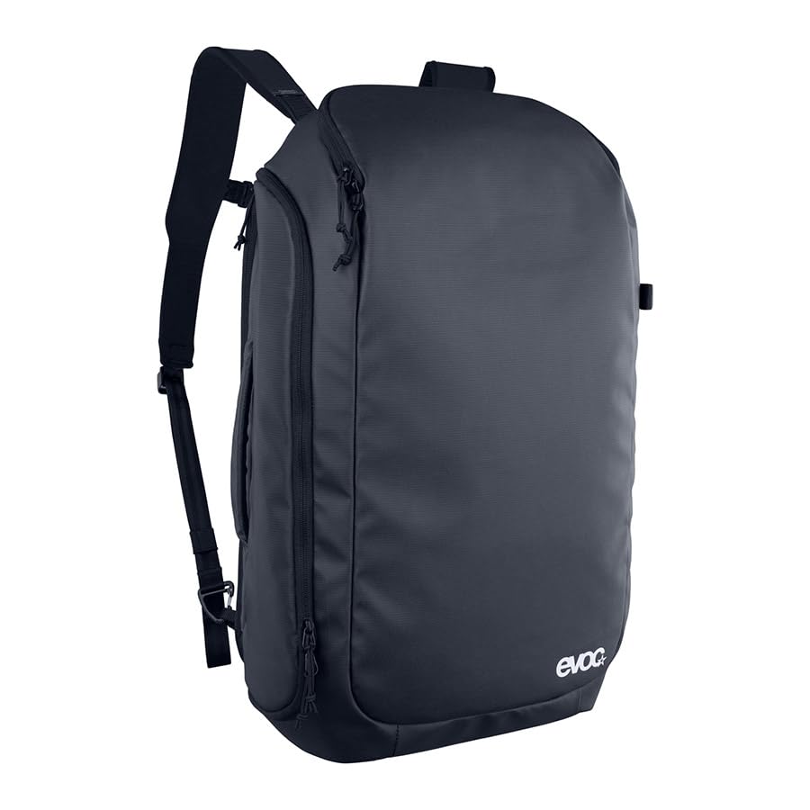 EVOC Athlete Mochila para ciclismo y viaje - Ligero gris carbono/negro - Mochila convertible, bolsillos de acceso rápido y correa de carro de 30 l