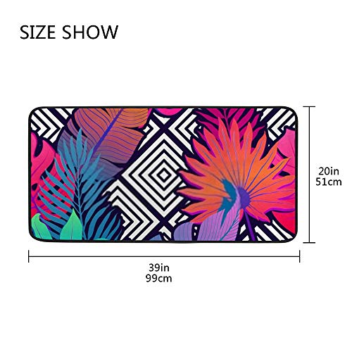 Tapis de cuisine antidérapant coloré imperméable et lavable 39x20 inch