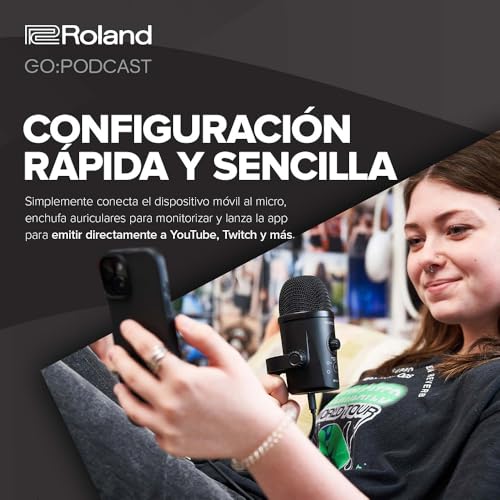 Roland Estudio de podcasting de vídeo para Smartphones GO:Podcast | Sencillo Sistema de livestreaming para podcasters, videobloggers y más | Intuitiva App de vídeo | Micrófono USB - imagen 6