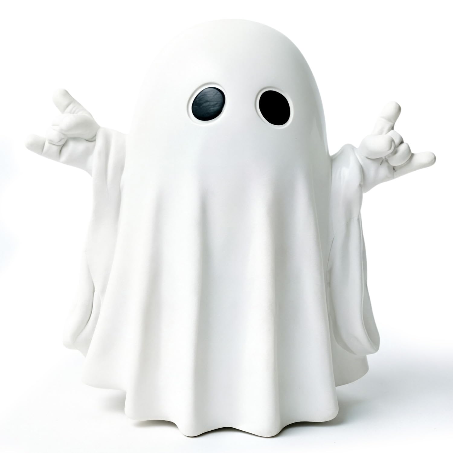 Lilibeila Halloween Ghost Figurine,Funny Cute Rock Finger Ghost Statue, Halloween Desk Decorations Spooky Resin Figurine, Unique Indoor Home Office Ornament Gift for Kids Adults(Rock Hand Ghost)