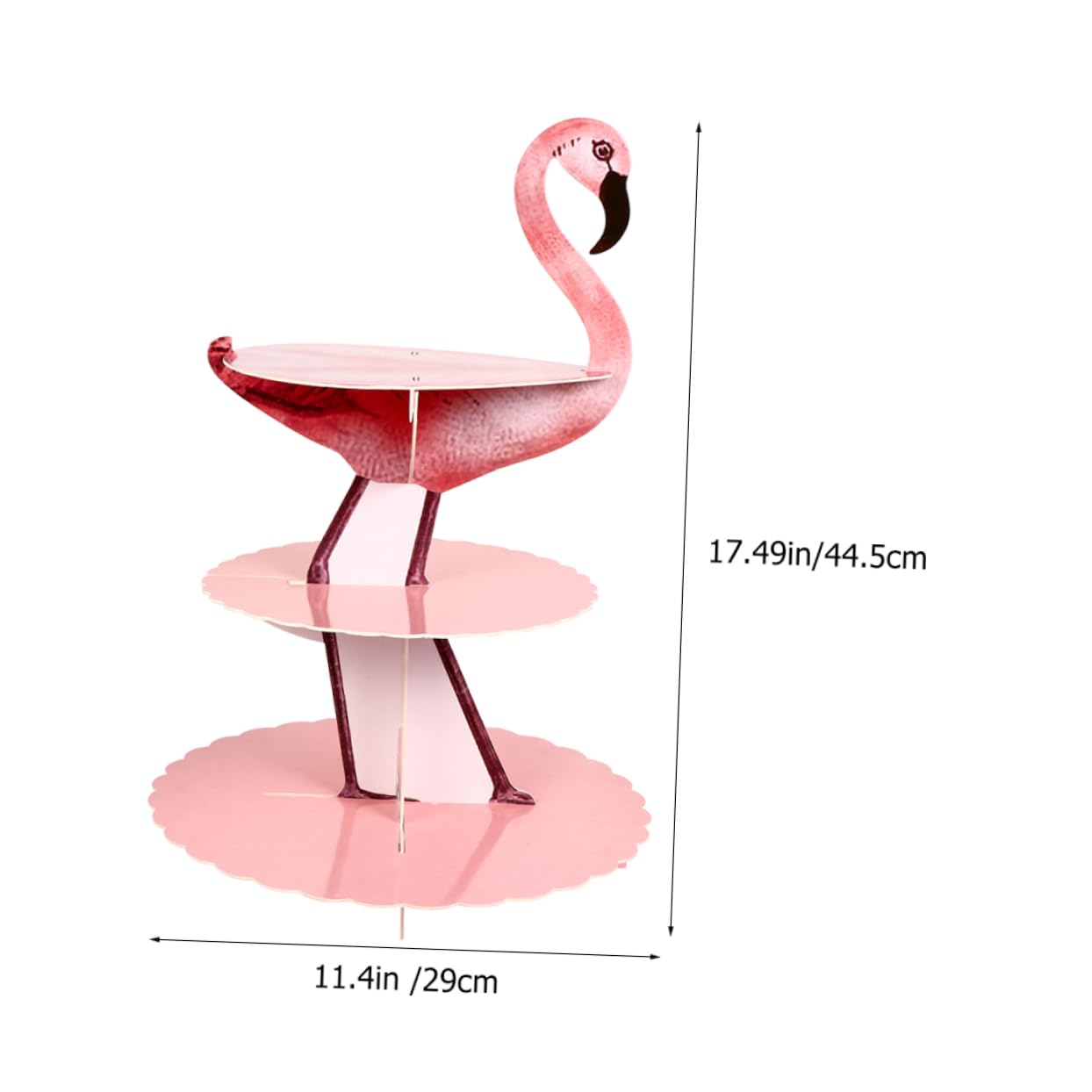 SOLUSTRE 2 pcs Flamingo Three Paper Cupcake Stand Decorative Cupcake Display Holder for Parties for Birthdays and Celebrations