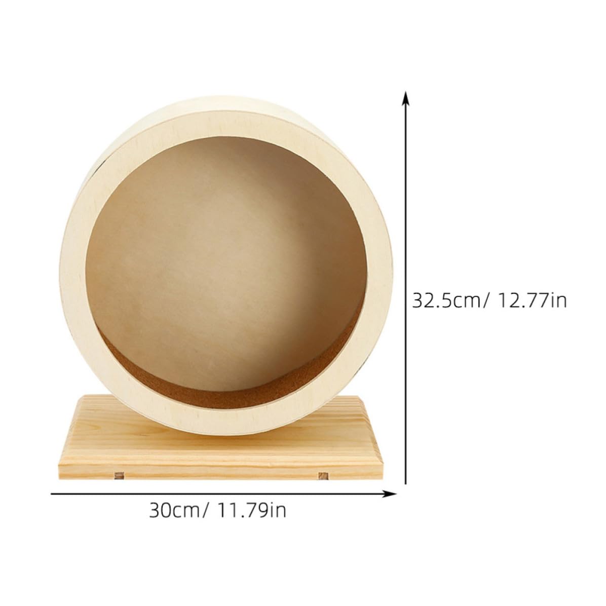 Rueda de Hámster de Madera Silenciosa para Ejercicio de Mascotas