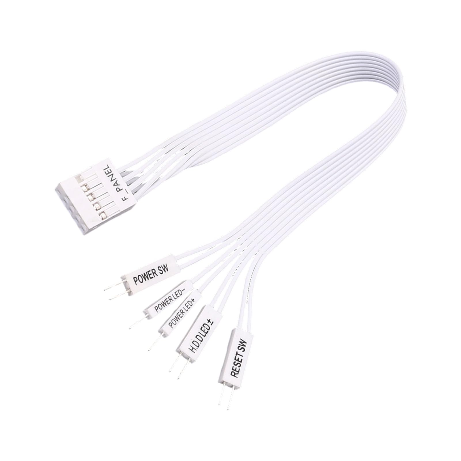 Hkfgdjdl Motherboard Expansion Cable Power LED Reset PC Power F-PANEL Female to 2Pin Male Connector for Computer Reset Hard Drive
