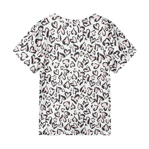 Image of LittleSpring Kids Short Sleeve Tshirt Crewneck Print Summer Tops