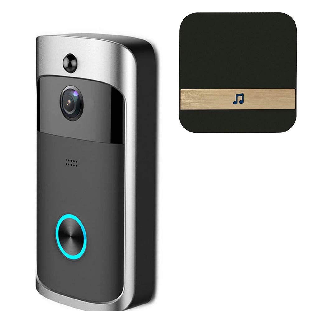 Doorbell Smart WiFi wideodomofon wi-fi dzwonek do drzwi kamera do mieszkania alarm na podczerwień bezprzewodowa kamera do monitoringu A