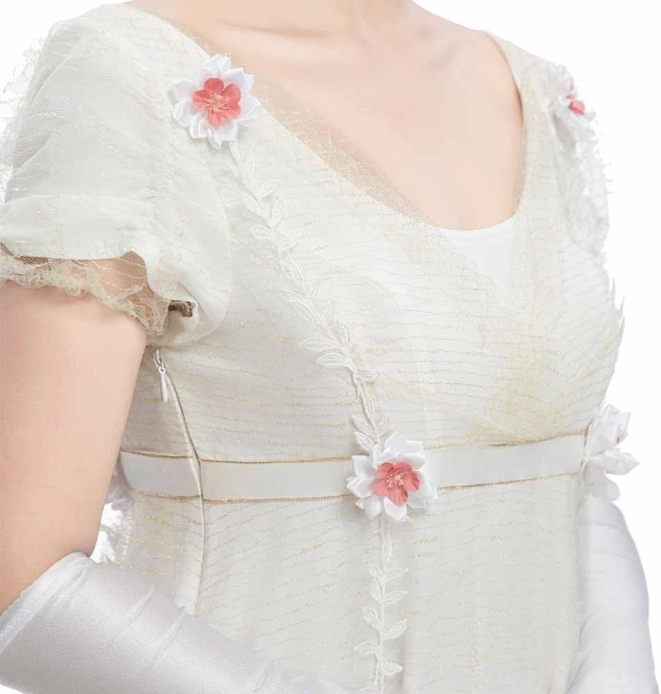 miccostumes Women's Regency Empire Waist Dress Elegant Vintage Gown for Cosplay Victorian Tea Party - Image 4