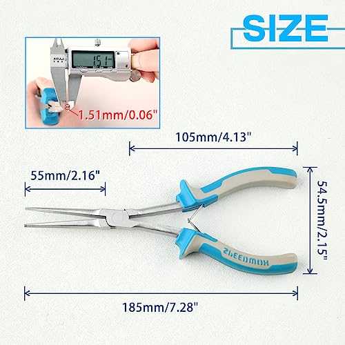 Image of SPEEDWOX Long Reach Needle Nose Pliers With Smooth Jaw Tweezer Nose Pliers Extra Long For Hard To Reach Narrow Space