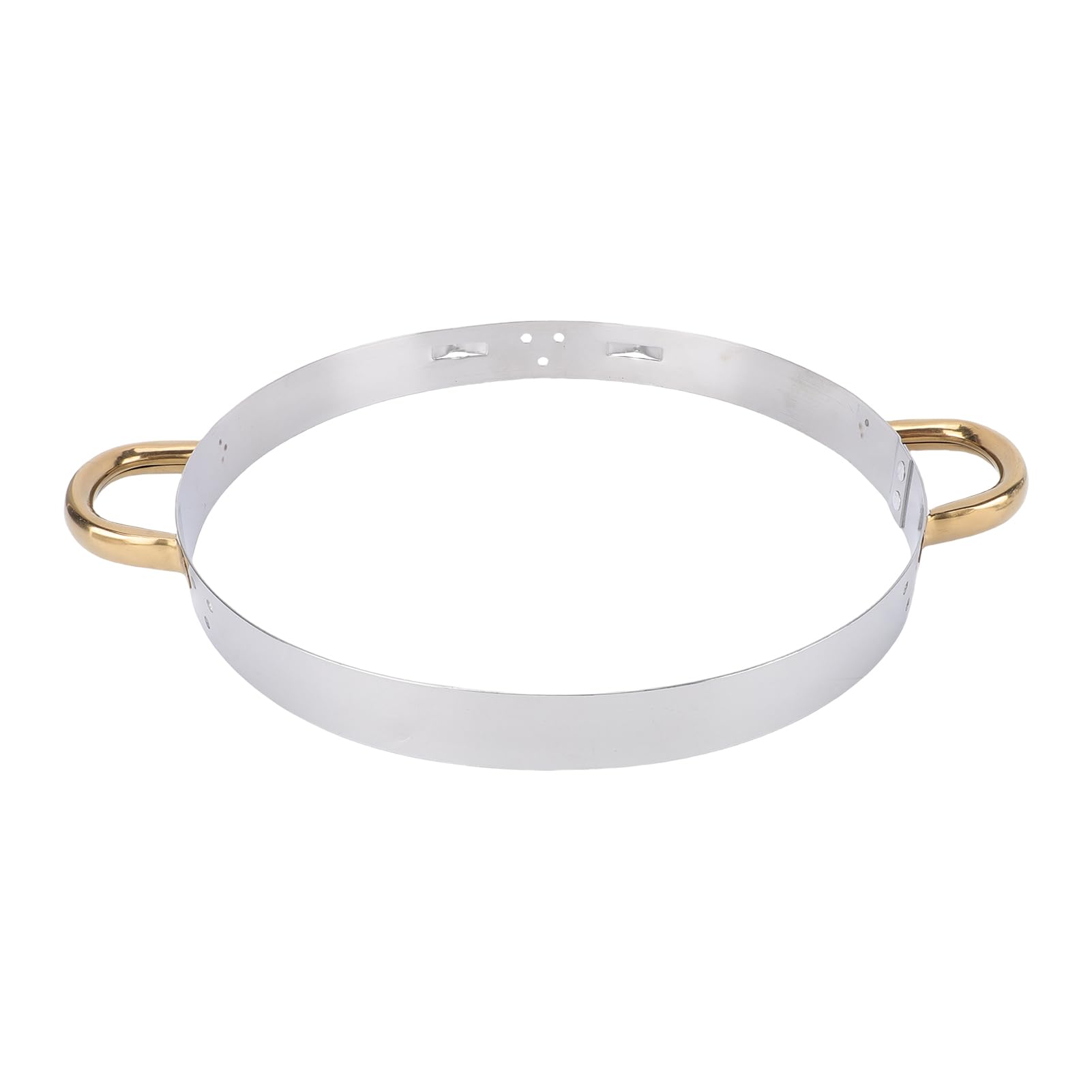 Duokon Plato de Frotamiento para Buffet, Calentador de Buffet Redondo de Acero Inoxidable Dorado de 4,5 L con Tapa y Soporte para, Servidor de 13,2 Pulgadas para Restaurante, Hogar, Hotel, Boda,