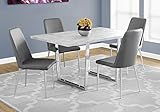 Monarch Specialties Dining Table, 59'L x 35.5'D x 30.25'H, Grey