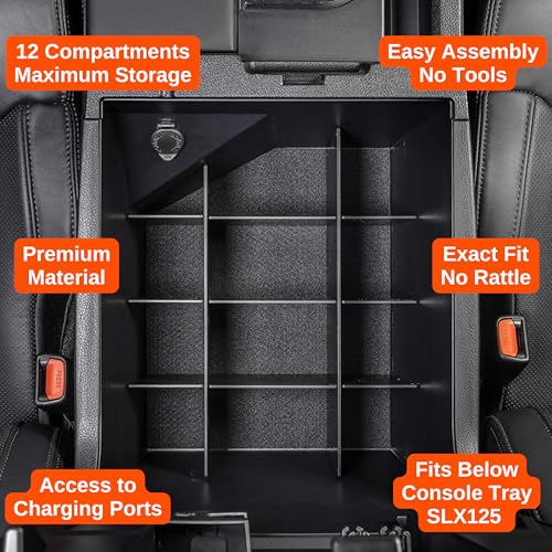Image of Vehicle OCD - Center Console Divider and Tray Organizer for Toyota Tundra (2014-2021) - Made in USA - SLX502