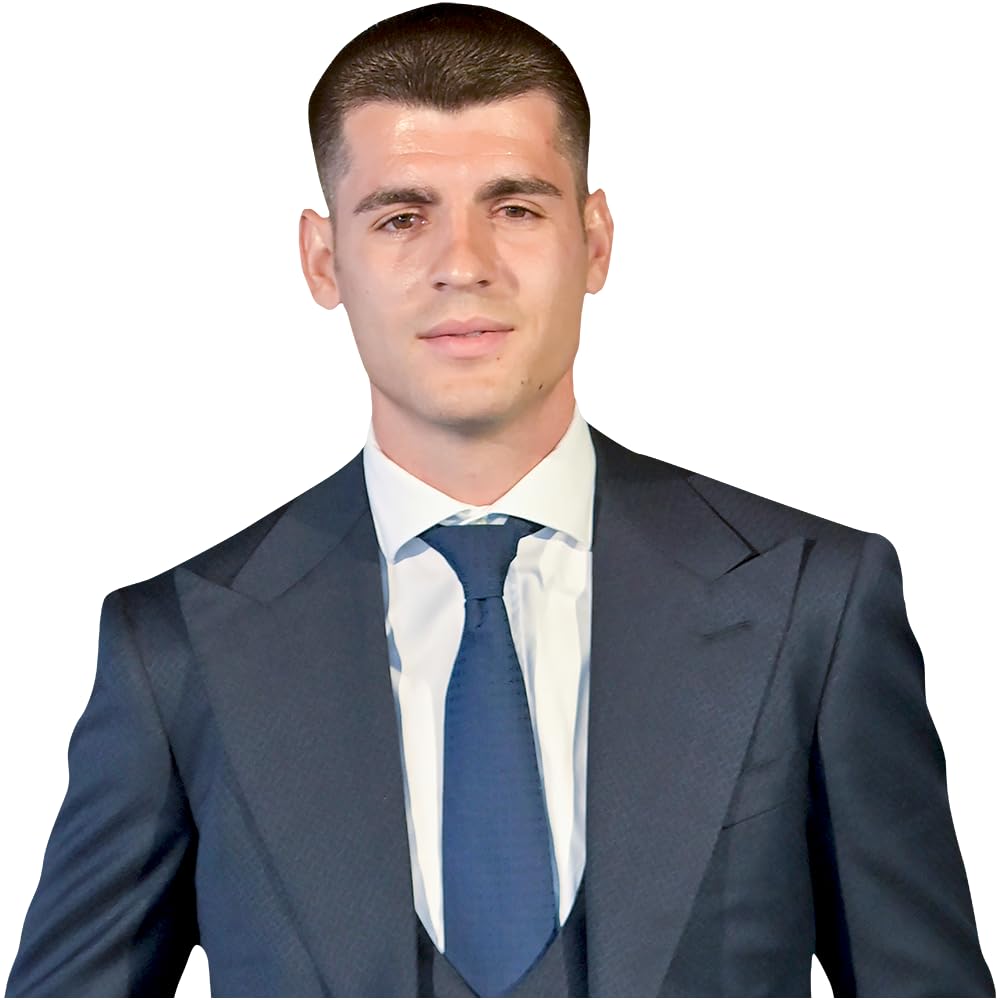 Alvaro Morata medio cuerpo buddy cutout decora habitaciones pequenas sin ocupar espacio