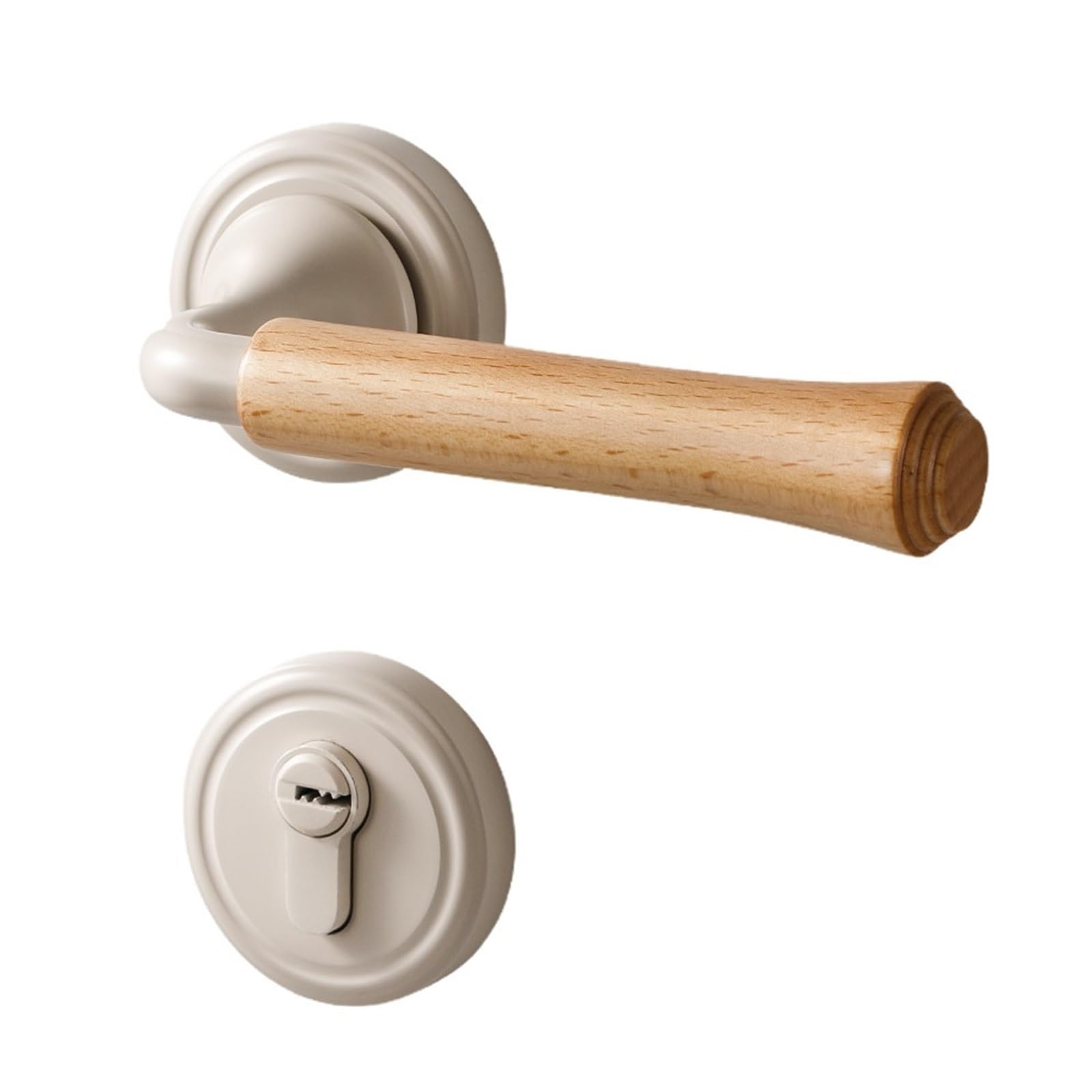 Serrure de porte chambre maison bois poignee noyer blanc