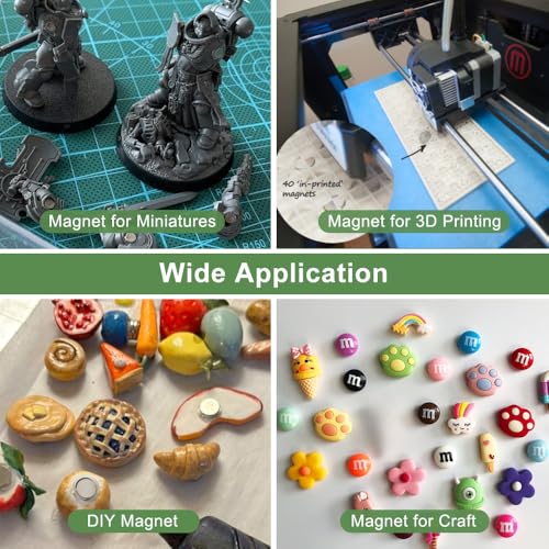 Image of rhinocats 300 Pcs Small Round Magnets, 6x2mm Mini Magnets for 3D Printings,Crafts,DIY Hobbies,Science