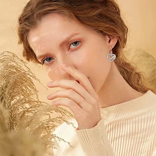 PROESS Lotus Hamsa/Dragon/Hummingbird/Owl/Viking/Evil Eye/Butterfly/Sword/Wave Earrings 925 Sterling Silver Animal Earrings Jewelry Gifts for Birthday Christmas for Women Men4