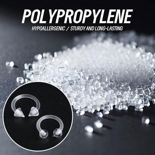 Horseshoe nose ring Hypoallergenic Septum rings, Body Clear Piercing Retainer for Women and Men,16g septum nose rings for women,smiley piercing jewelry2