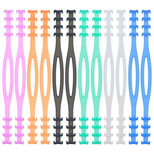 OcioDual 12 Salva Orejas Extensores Elásticos Flexibles para Mascarilla Alargadores Ajustables Antipresión Ganchos de Goma