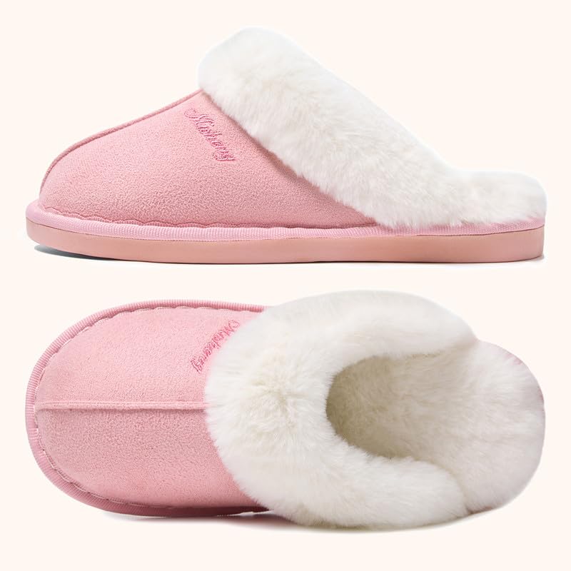 Misolin Pantofole Scamosciate da Donna Uomo Invernali Interne Ciabatte Casa Morbida Autunno Inverno Memoria Schiuma Pavimento Indoor Outdoor