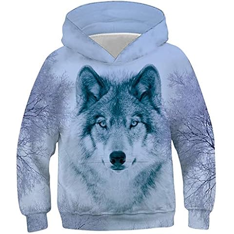 Belovecol 3D Wolf Hoodie for Kids Cover