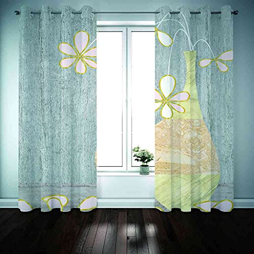Rideau occultant à oeillets polyester isolant phonique de 200x160 cm pour salon