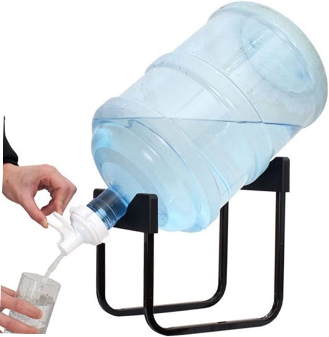 1Pc Stainless Steel Water Bucket Holder for Water Buckets Slip Design Durable and Practical Water Bucket Stand Black