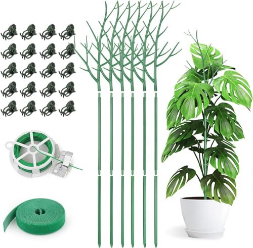 KAHEIGN 6Pcs Detachable Twig Plant Support Stakes