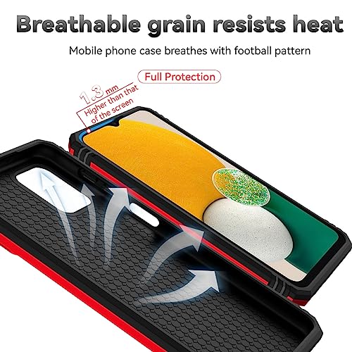 Coque Galaxy A12 avec protège-écran verre trempé et cache caméra - Rouge - 7