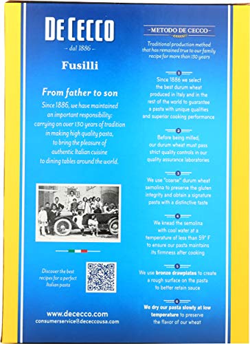 De Cecco 0024094070343 Fusilli #34, 16 Ounce thumb #1