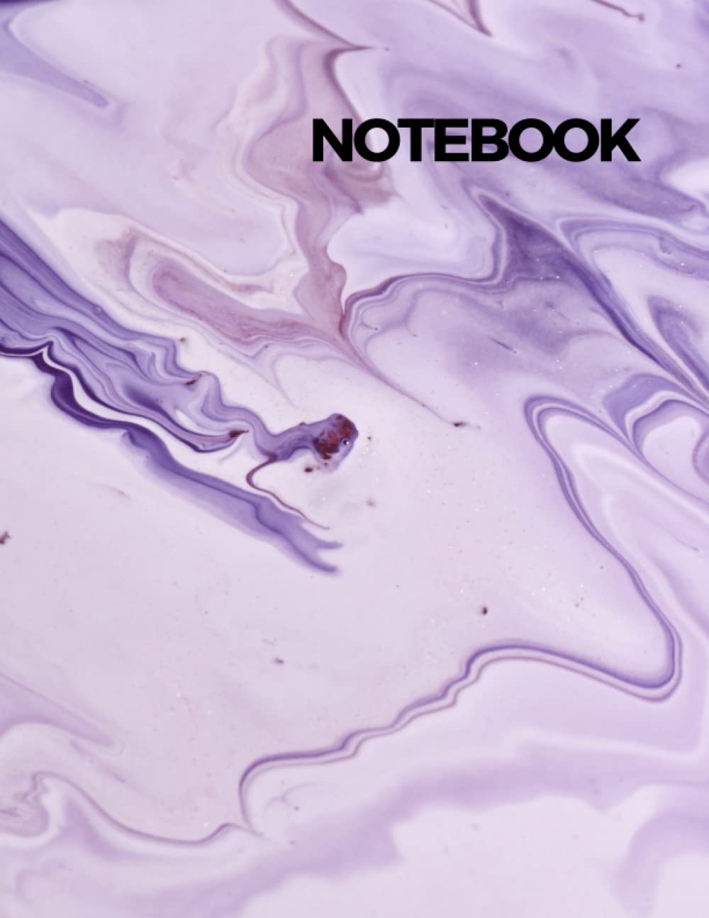 Notebook: Purple Marble Composition