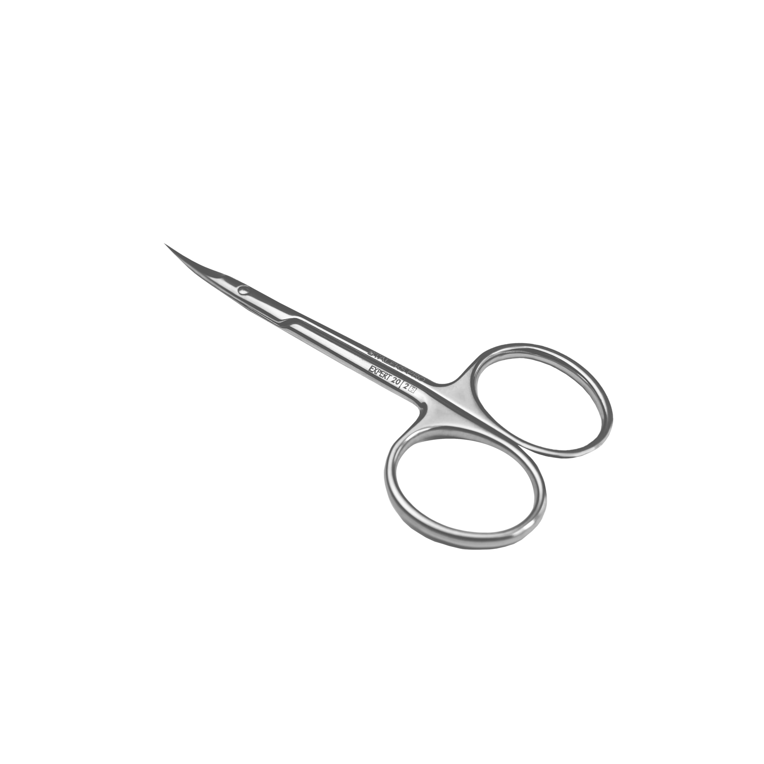 STALEKS PRO Forbici per cuticole. Manico curvo. Anelli ergonomici. Acciaio inossidabile. Expert SE-20/2
