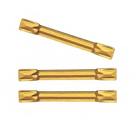 20pcs MGMN200-G Tin Coated Carbide Grooving Inserts 2mm Wide Grooving Carbide Inserts Lathe Cutters for MGEHR/MGIVR Lathe Grooving Cut-Off Tool (20pcs MGMN200)