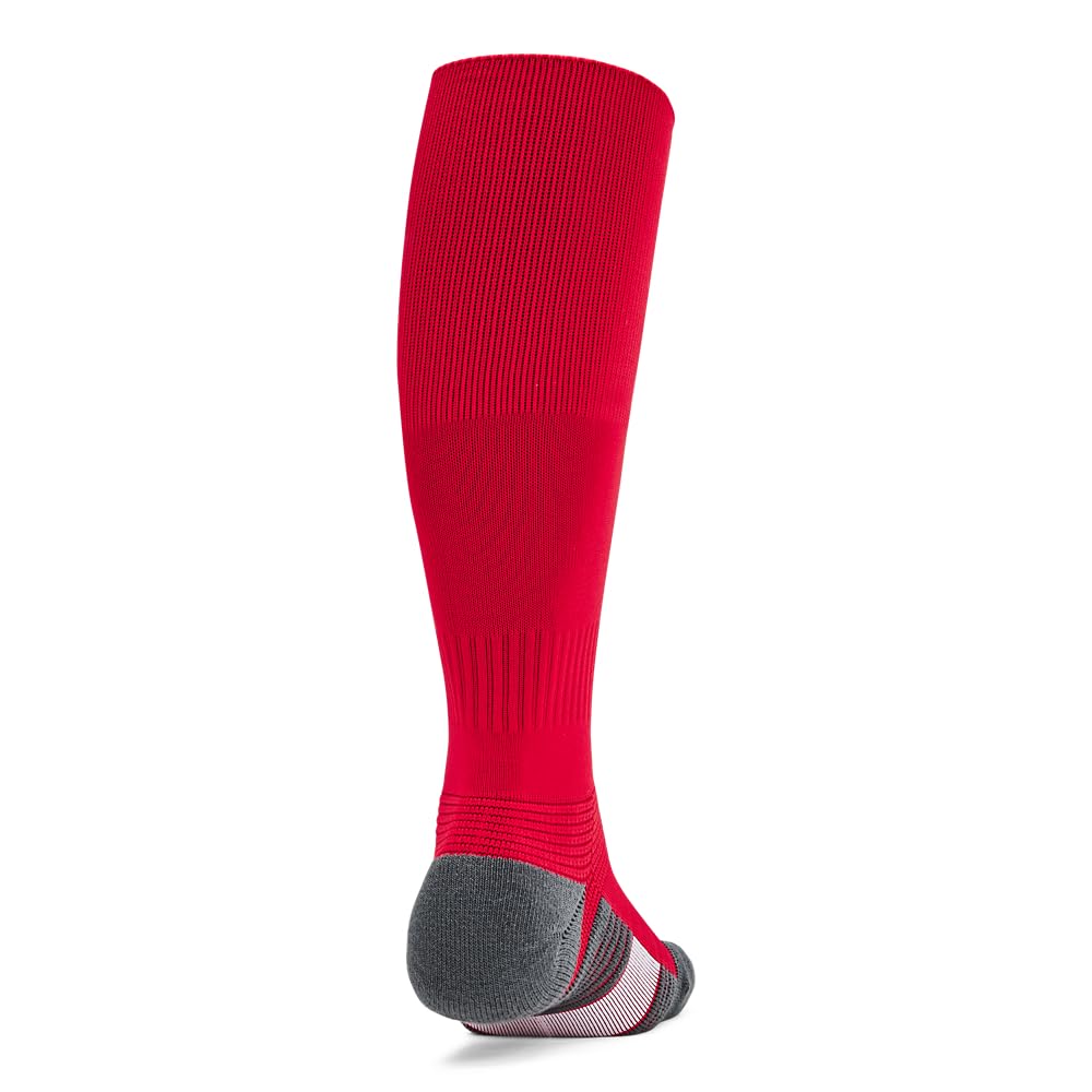 Under Armour Magnetico Socken für Erwachsene, Unisex, 1 Stück, (600) Rot/Pitch Gray/Weiß, Large – Ansicht 2