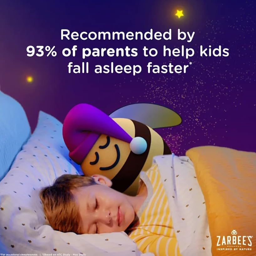 Zarbee's Kids 1mg Melatonin Gummy, Drug-Free & Effective Sleep Supplement for Children Ages 3 and Up, Natural Berry Flavored Gummies, 50 Gummies - 1 Count