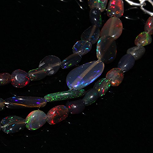 Opale noire naturelle d'Éthiopie, perles de feu de Welo pour créer un cadeau d'anniversaire personnalisé
