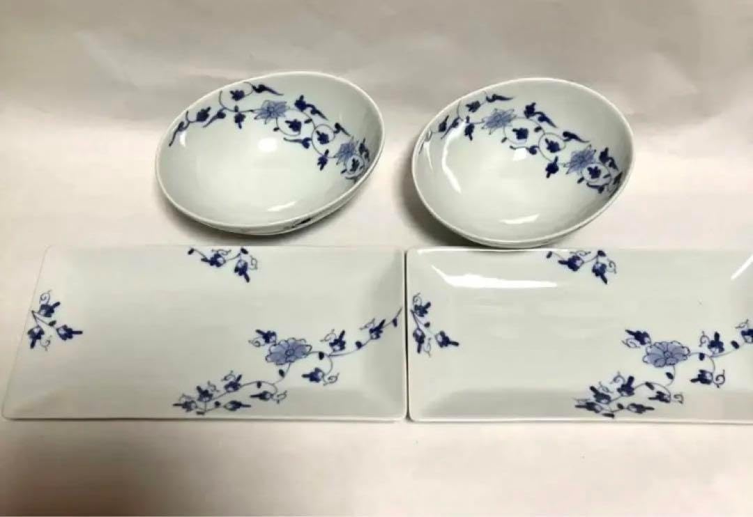 新品 有田焼 そうた窯 長角皿2枚 懐石料理 料亭 おもてなし 有田焼