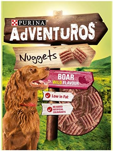 Adventuros Nuggets Dog Treats Boar, 90 g (Pack of 6)