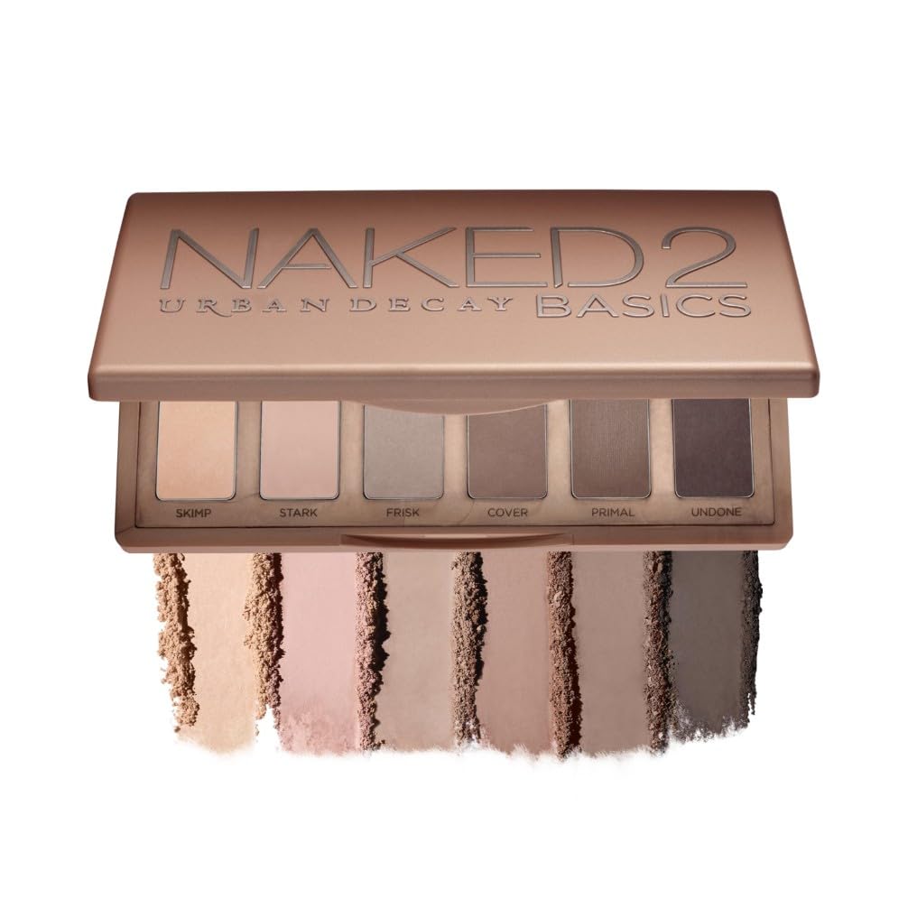 Naked Basics Mini Eyeshadow Palette, 6 Blendable Matte Nude Eyeshadow Shades, with Pigment Infusion System for Velvety Texture & Rich Colour, Perfect for Everyday Looks, Travel Size, 7.8g