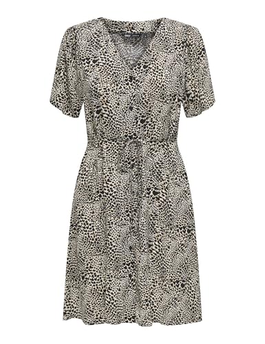 ONLY Onlevida SS WVN Noos robe courte de style casual chic col V pour femmes