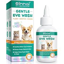 Dog Eye Drops,Eye Drops for Dogs&Cats, Gentle Eye Irritation Solution for Pets,Long Lasting Hydration,Soothe Dry Eyes Pink Eyes,Pet Tear Cleaner,Safe for All Pets,100ML