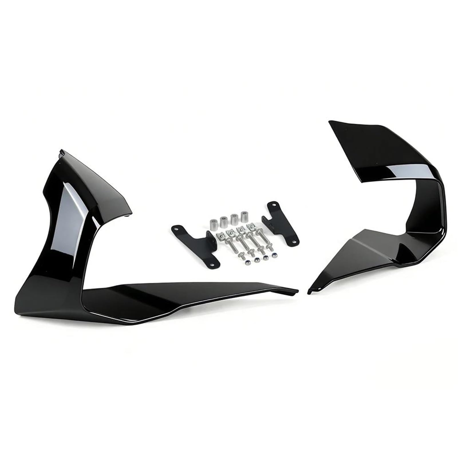 Motorrad Spiegel winglets Für Kawasaki ZX6R 2024-2026 Motorrad Frontspoiler Abtrieb Aerodynamik Verkleidung Lip Fxed Wing Festen Flügel(T)