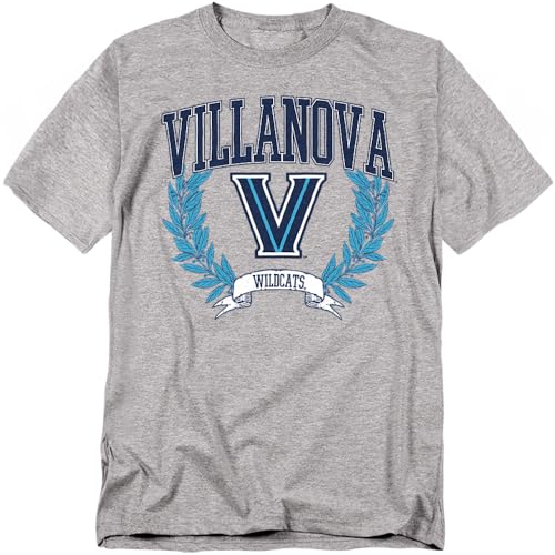LOGOVISION Villanova University Laurels Dark Unisex Adult T Shirt, Athletic Heather, X-Large