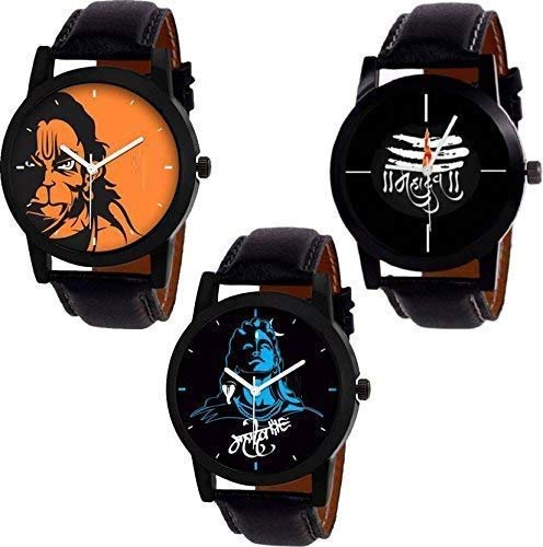 The Shopoholic Analogue Black Mahadev Dial Watch for Men (B07MZ7N12H) Amazon Price History, Amazon Price Tracker