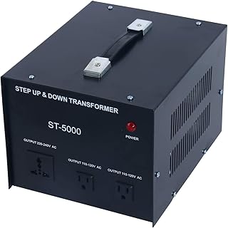 Tysun 5000W Voltage Converter Transformer - Step up/Down - 110V/220V - Circuit Breaker Protection