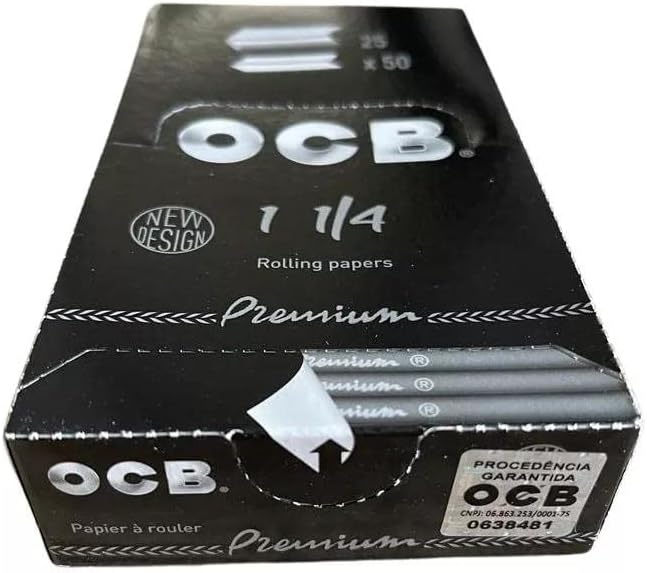 25 x Rolling Paper OCB Premium Black 1 1/4-78mm