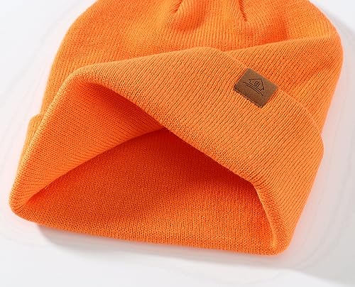 Image of Home Prefer Mens Winter Hats Acrylic Knit Cuff Beanie Cap Warm Womens Beanie Hat