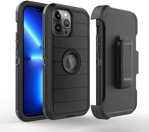 Americase Belt-Clip Holster Case,[Military Grade Drop Protection] Drop Protective Rugged Heavy Duty Case Shockproof Dustproof Durable Cover for (Apple iPhone 14 Plus 6.7")