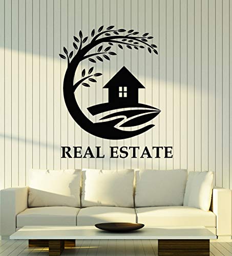 WallStickers4ever Vinyl Wall Decal Rent Realtor Real Estate Agency House Home Stickers Mural Large Decor (g5447) Black