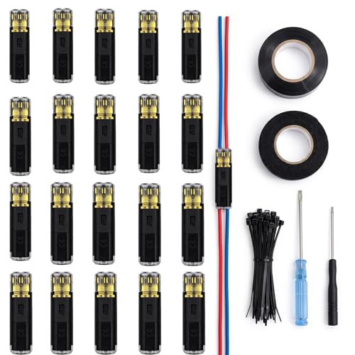 HKROG 2-Wire Quick Disconnect Wire Connectors Kit, No Strip Solderless
